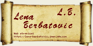Lena Berbatović vizit kartica